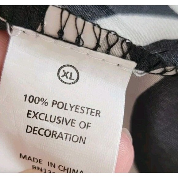 Mudpie Baglady Tube Dress Size XL Strapless Maxi Beach Black White - Picture 3 of 6